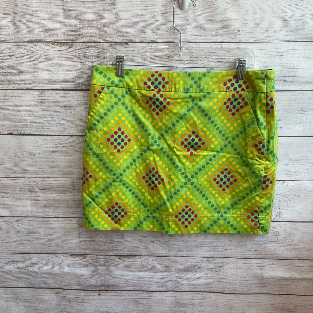 LOUDMOUTH SKORT IN LIME GREEN PRINT